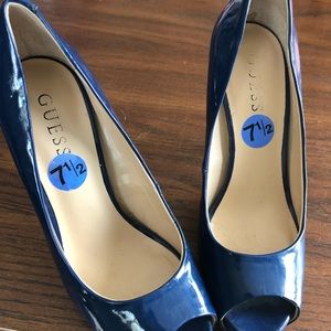 Stunning sapphire blue GUESS heels